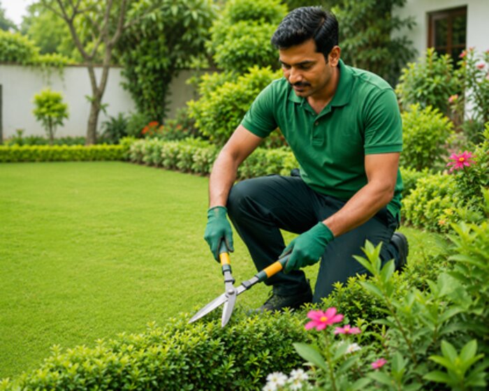 Garden maintenance and pruning by Sasyaprada